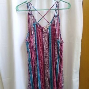 NWT Pink Rose Double Strap X Back Longer Sides